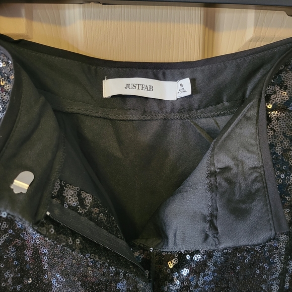Black pants, sequin pants, party, night out, sexy size 30 size Medium, woman - Picture 4 of 4